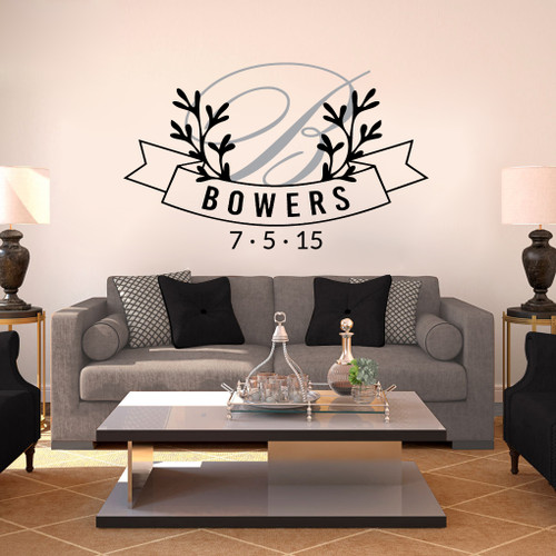 Custom Wreath Banner Wall Decals and Stickers