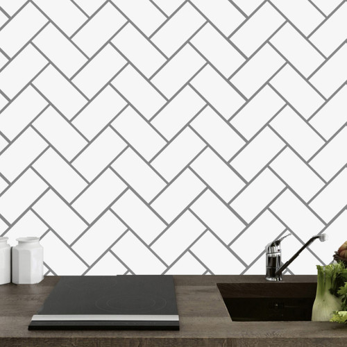 Herringbone Tile Wall Decals and Stickers