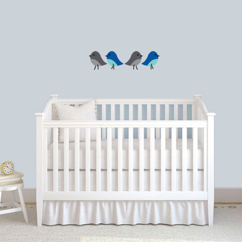 Woodland Forest Birds Printed Wall Decals Large Sample Image