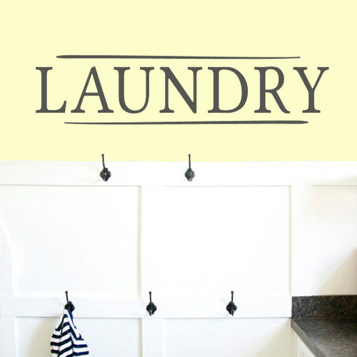 Laundry Wall Decals 36" wide x 8.5" tall Sample Size