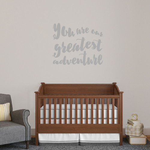 You Are Our Greatest Adventure Wall Decal 36" wide x 30" tall Sample Image