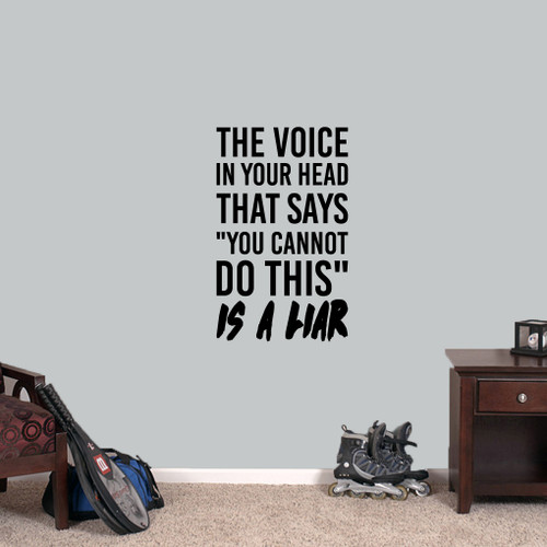 The Voice In Your Head Wall Decal 22" wide x 36" tall Sample Image