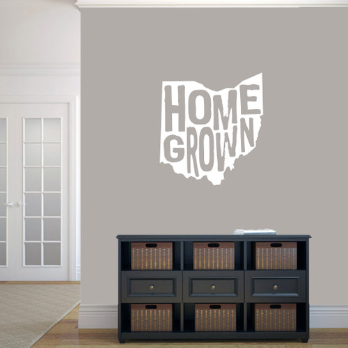 Homegrown Ohio Wall Decal 22" wide x 24" tall Sample Image