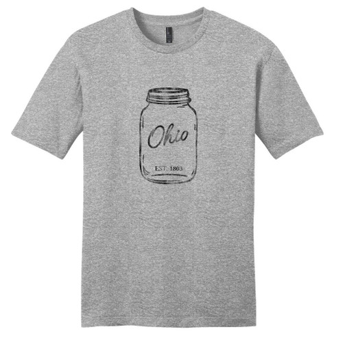 Light Heathered Gray Ohio Mason Jar T-Shirt