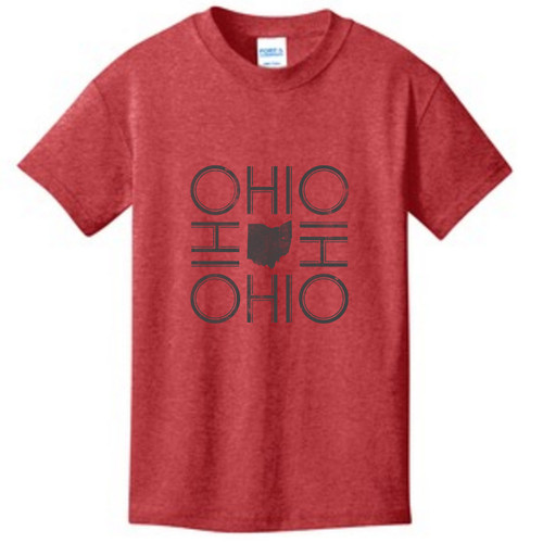Heather Red Ohio Youth T-Shirt