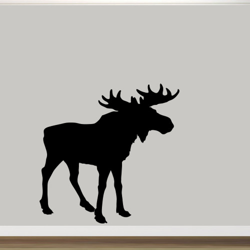 Moose Silhouette Wall Decal 60" wide x 60" tall Sample Image