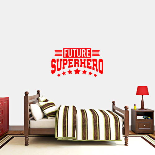 Future Superhero Wall Decal 36" wide x 20"tall Sample Image