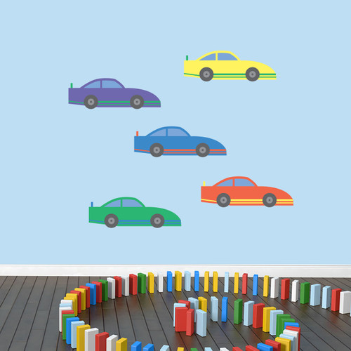 Race Cars Printed Wall Decals Medium Sample Image