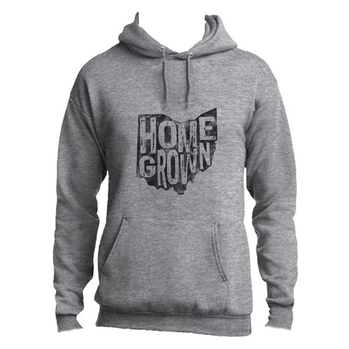 Athletic Heather Homegrown Ohio Adult Unisex Hoodie