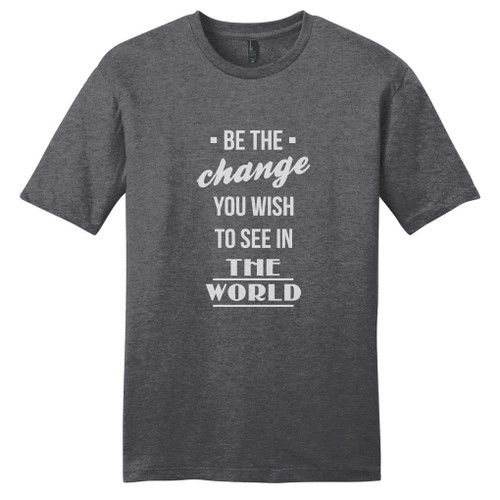 Heathered Charcoal Be The Change T-Shirt