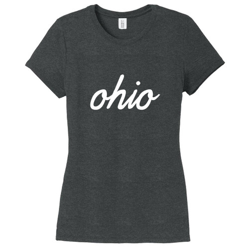 Black Frost Custom Script State Women's Fitted T-Shirt