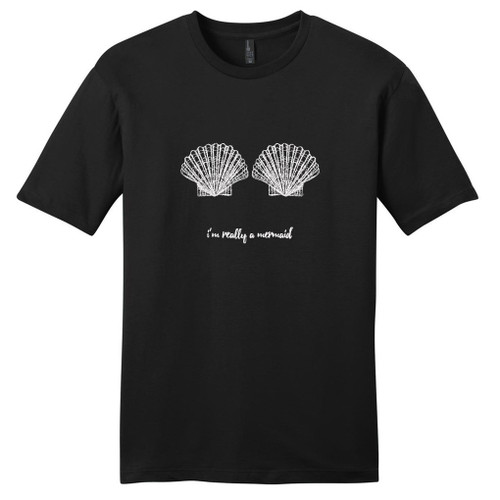 Black I'm Really A Mermaid T-Shirt