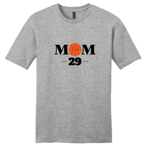 Light Heathered Gray Custom Basketball Mom T-Shirt