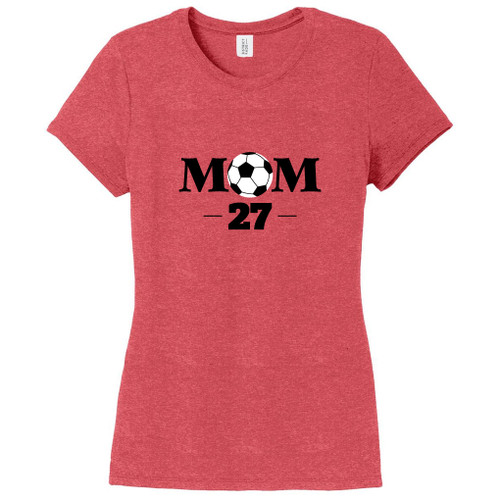 Red Frost Custom Soccer Mom Women's Fitted T-Shirt