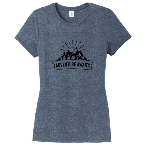 Navy Frost Adventure Awaits Women's Fitted T-Shirt