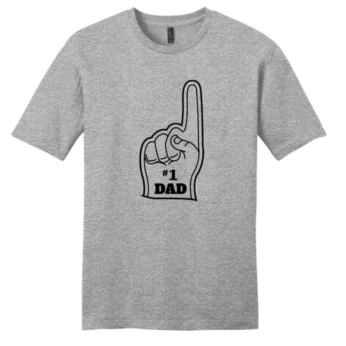 Light Heathered Charcoal #1 Dad Foam Finger T-Shirt