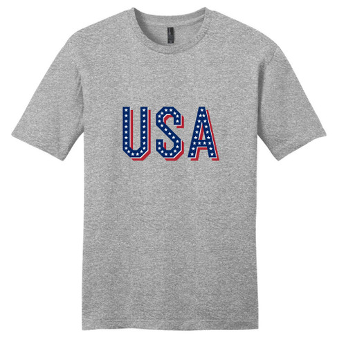 Light Heathered Gray USA T-Shirt