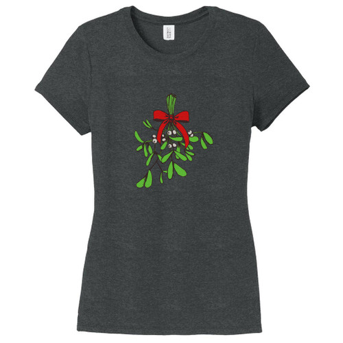 Black Frost Mistletoe Women's Fitted T-Shirt