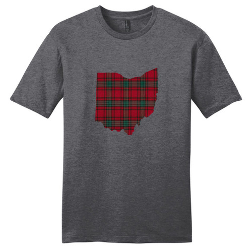 Heathered Charcoal Custom Plaid State T-Shirt