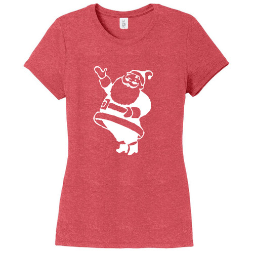 Red Frost Santa Claus Women's Fitted T-Shirt
