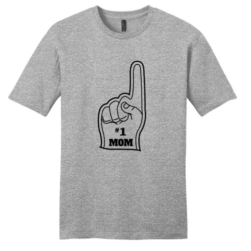 Light Heathered Gray #1 Mom Foam Finger T-Shirt