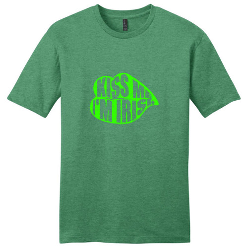 Heathered Kelly Green Kiss Me I'm Irish T-Shirt