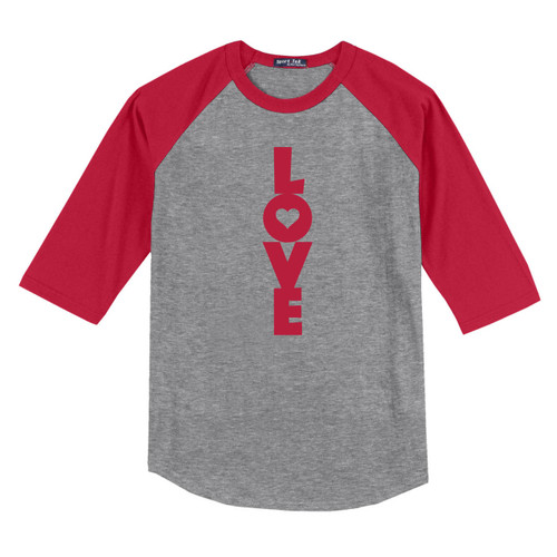 Love Adult Unisex 3/4 Length Sleeve Raglan T-Shirt