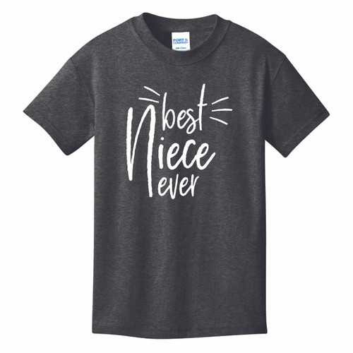 Best Niece Ever youth t-shirt on heather grey