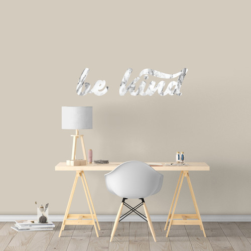Be Kind Marble Printed Wall Decal 36" wide x 9" tall Sample Image
