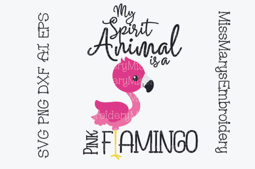 Pink Flamingo Spirit Animal SVG Pink Flamingo Spirit Animal SVG