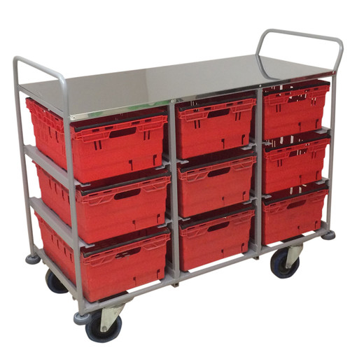 Box Shelf Stainless Trolley (9SSFL8)