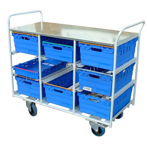 9 box Aluminium trolley