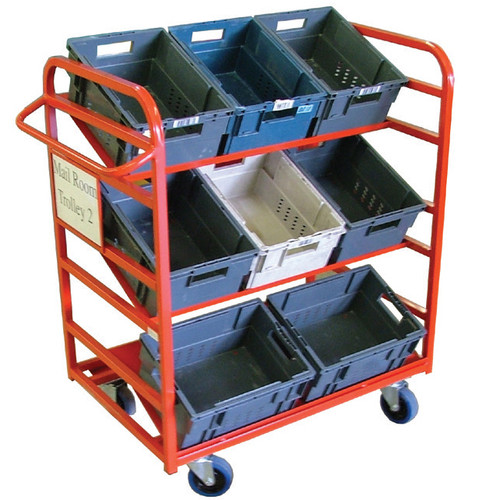 6 large tote box trolley
