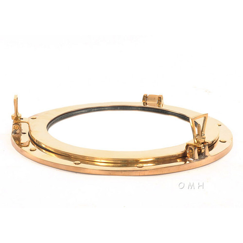 Ship's Cabin Porthole Mirror Solid Brass 7.75" Round Nautical Decor