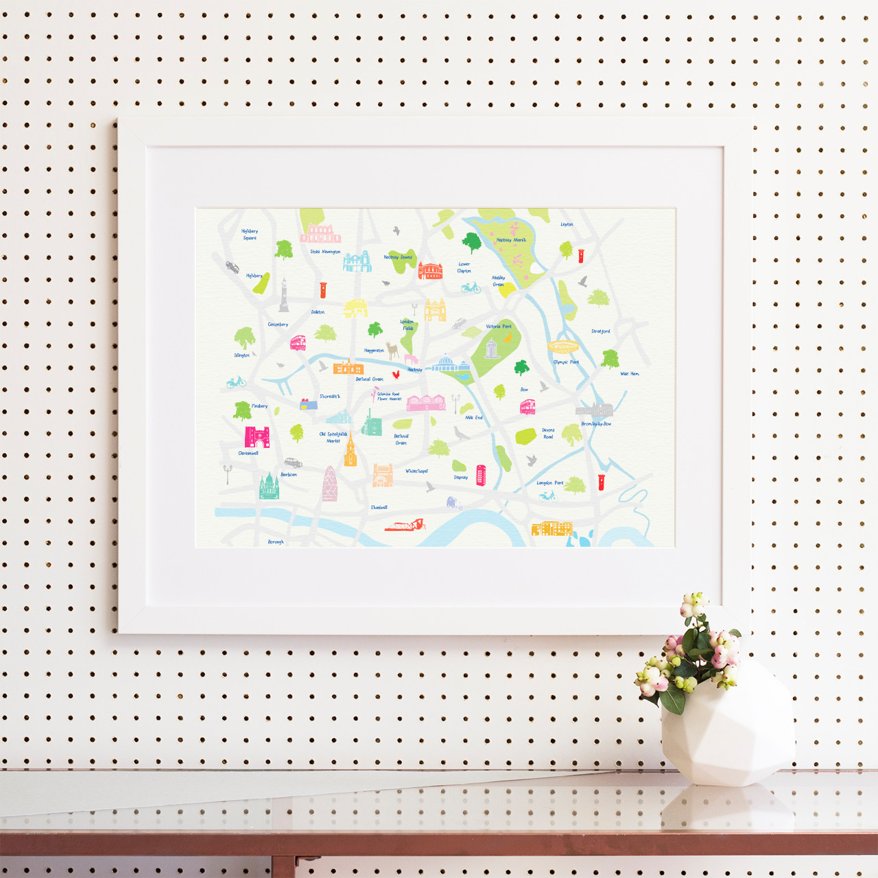 map of east london art print various sizes