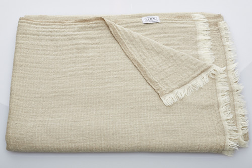 Soft Wool Blanket - Natural