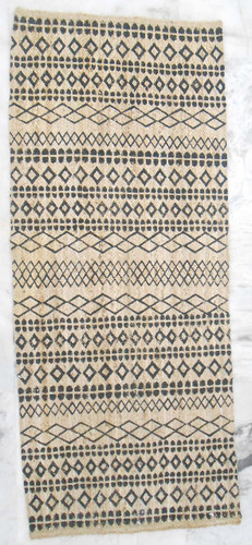 Jute Rug - Black Printed