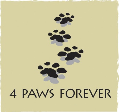 4 Paws Sympathy Card with Tree - Paws to Heaven