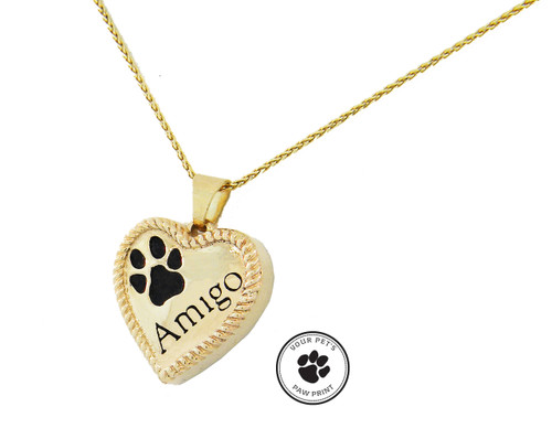 Heart Keepsake with Rope - Gold