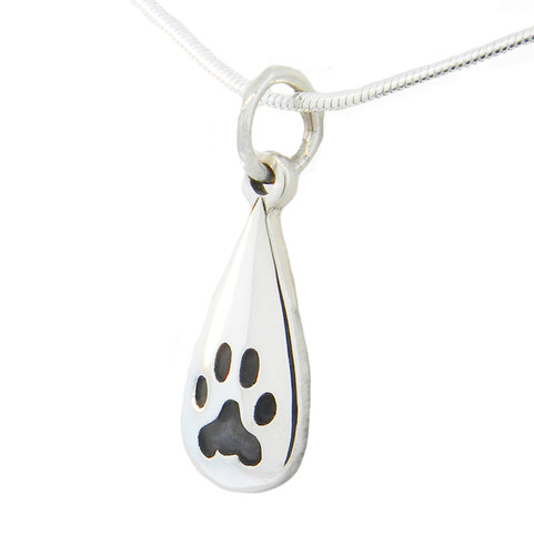 Custom Paw Tear Drop Pendant