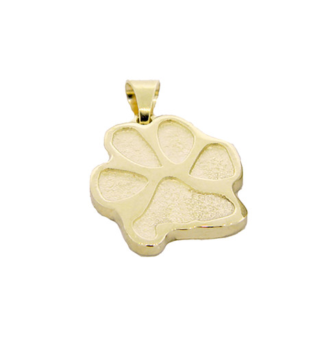 A Single Paw Pendant with Custom Paw - Gold
