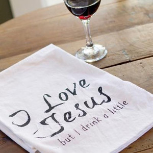 Jesus Drinks Towel