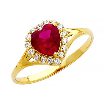 Yellow Gold Ring - CZ - 14 K - RG382 Yellow Gold Ring - CZ - 14 K - RG382