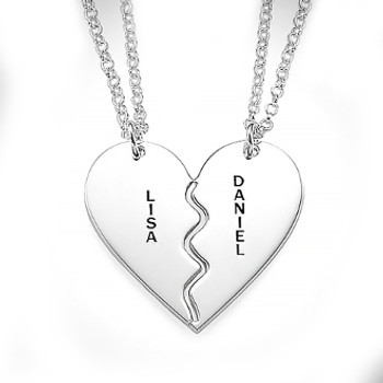 Heart Silver Name Necklace - 0.925 - ANS002 Heart Silver Name Necklace - 0.925 - ANS002