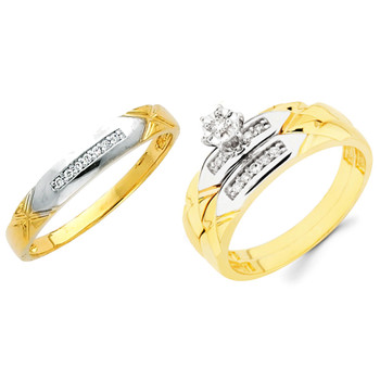 Yellow / White Gold Trio Set - TDR14 Yellow / White Gold Trio Set - TDR14