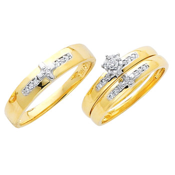 Yellow / White Gold Trio Set - TDR15 Yellow / White Gold Trio Set - TDR15