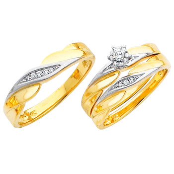 Yellow / White Gold Trio Set - TDR05 Yellow / White Gold Trio Set - TDR05