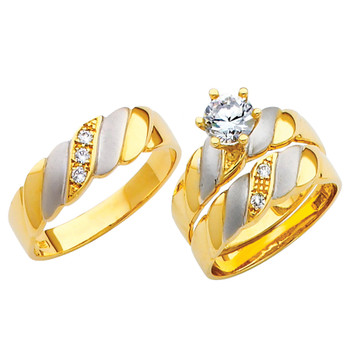 Yellow / White Gold Trio Set - TC115 Yellow / White Gold Trio Set - TC115
