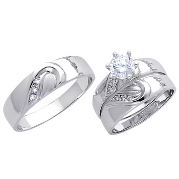 White Gold Trio Set - 14 K - TC169 White Gold Trio Set - 14 K - TC169