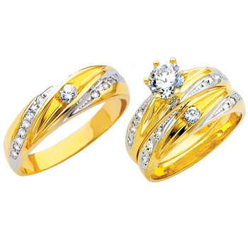 Yellow / White Gold Trio Set - TC149 Yellow / White Gold Trio Set - TC149